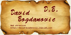 David Bogdanović vizit kartica